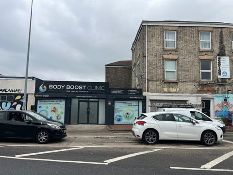 The entrance to Body Boost Clinic at 67 Park Street, Hull — where The Leech Clinic is based